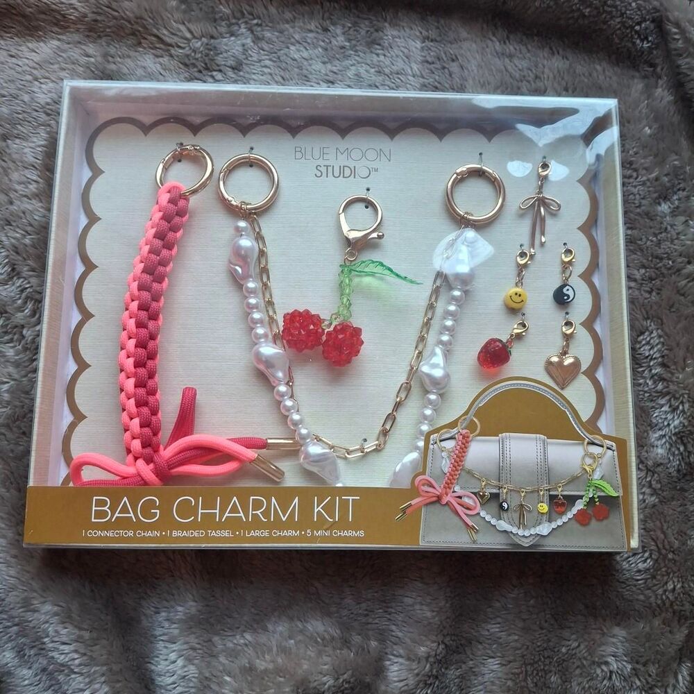 Blue Moon Studio Cute Bag Charm Kit - Cherry, Bow, Mini Charms